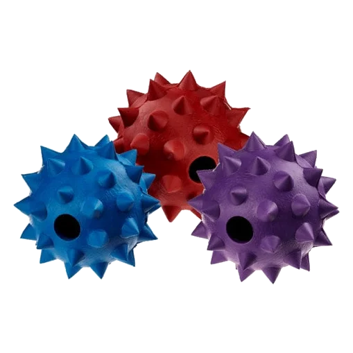 Classic Spike Rubber Dog Ball with Bell