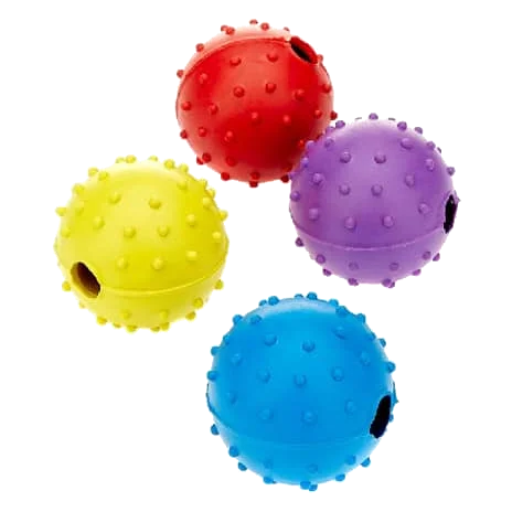Classic Pimple textured rubber dog ball, 40 or 60 mm