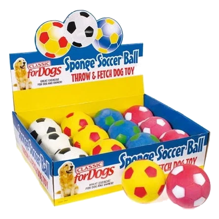 Classic Soccer Ball semi-hard football for dogs, 95 mm