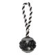 Flamingo Gladiator extra-tough rubber ball with rope, 18 cm