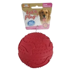 Maze vanilla-scented treat-dispensing rubber ball for dogs