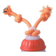Orange interactive dog ball with ropes