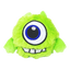 Interactive dog ball with green plush cover