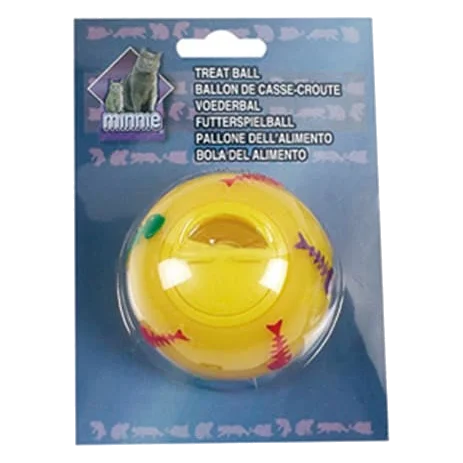 Treat-dispensing ball for cats