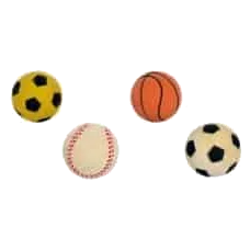 Semi-hard sports design dog ball, 6 cm