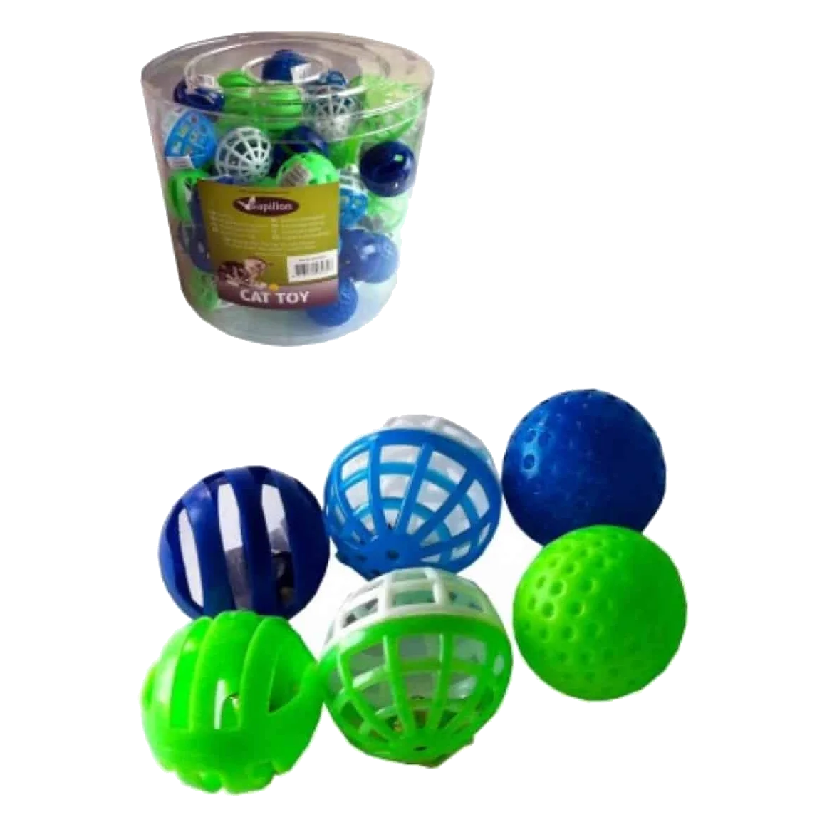 4 cm plastic bell balls for cats in a tube