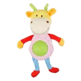 Flamingo Polly deer plush dog toy with rubber ball