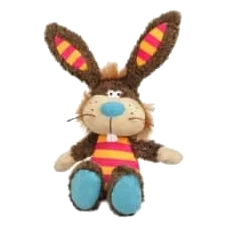 Flamingo Roger rabbit squeaky plush dog toy