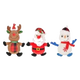 Christmas multi squeaky plush dog toy