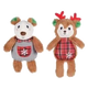 Flamingo Christmas squeaky teddy bears plush dog toy