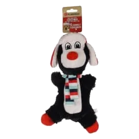 Large Christmas penguin plush dog toy, 31 cm