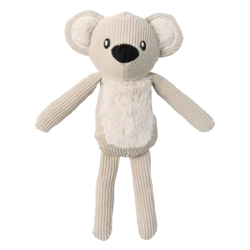 Corduroy plush dog toy FuzzYard Life Koala, Sandstone