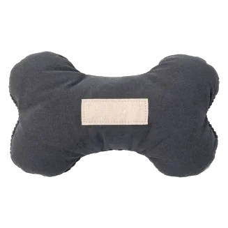 Plush Bone Dog Toy FuzzYard Life Slate Grey