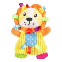 Flamingo Pippo lion squeaky plush dog toy