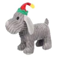 Flamingo Aviana squeaky grey dog Christmas plush toy