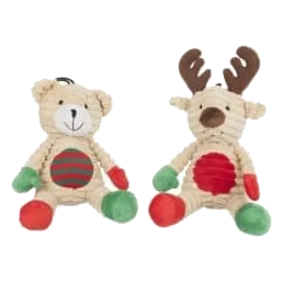 Flamingo Flupy squeaky Christmas plush dog toy