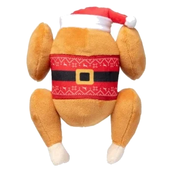 Christmas plush dog toy FuzzYard Fairisle Turkey