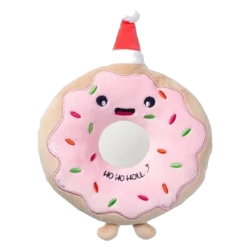 FuzzYard Ho Ho Donut Christmas Plush Dog Toy