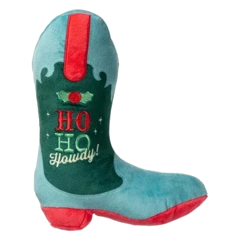 FuzzYard Ho Ho Howdy Boot Christmas Plush Dog Toy