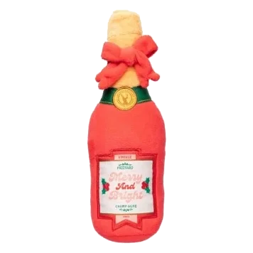 FuzzYard Merry & Bright Chompagne Christmas Plush Dog Toy