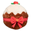 Christmas plush dog toy FuzzYard Merry Puddin, Christmas pudding design