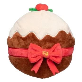 Christmas plush dog toy FuzzYard Merry Puddin, Christmas pudding design