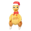 Christmas plush dog toy FuzzYard Never Skip Leg Day Chook, roast chicken design