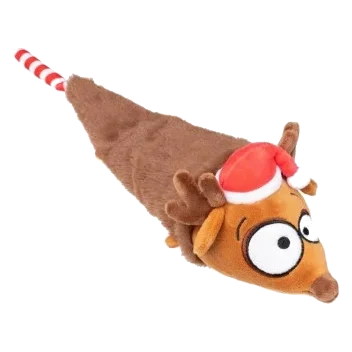 Christmas plush dog toy FuzzYard Run Away Reindeer
