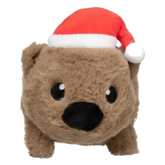 Christmas plush dog toy FuzzYard Wallace Wombat