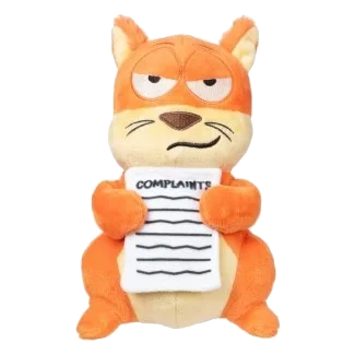 Squeaky squirrel plush dog toy FuzzYard Karen