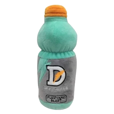 FuzzYard Dogorade sports drink plush dog toy with squeaker