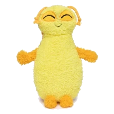 FuzzYard Belly yellow bed bug plush dog toy with squeaker
