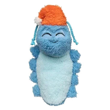 FuzzYard Rolly blue bed bug plush dog toy with squeaker