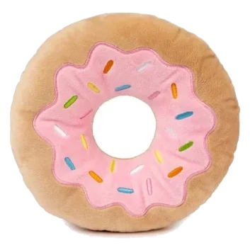 FuzzYard giant doughnut plush dog toy with squeaker