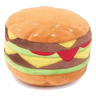 FuzzYard Burger Squeaky Plush Dog Toy