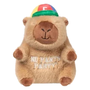 FuzzYard Happybaras Cap-Ybara Plush Dog Toy with Squeaker