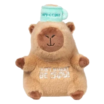 FuzzYard Happybaras Capy-Ccino Plush Dog Toy with Squeaker