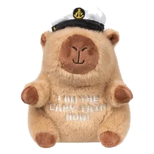 FuzzYard Happybaras Capy-Tain Plush Dog Toy with Squeaker
