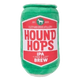 FuzzYard Hound Hops beer can plush dog toy with squeaker