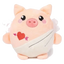 FuzzYard Love Cu-pig plush dog toy, cupid piglet