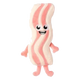 FuzzYard Meat Heads Kevin Bacon-Strip Plush Dog Toy with Squeaker