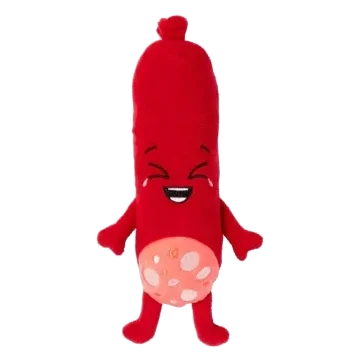 FuzzYard Meat Heads Peper Toni Plush Dog Toy with Squeaker