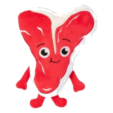 FuzzYard Meat Heads Tim Tee-Bowne Plush Dog Toy with Squeaker