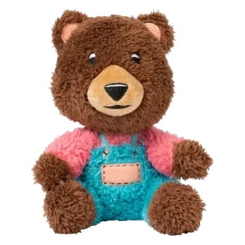 FuzzYard Nasties Fuzz Bear Plush Dog Toy with Squeaker