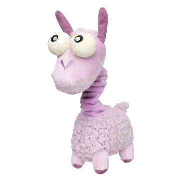 FuzzYard Neck Minnits Neckita Llama Plush Dog Toy with Stretchy Neck