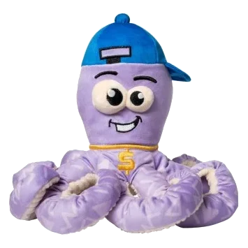 FuzzYard Octo-Pose Hip Hoptapus Octopus Squeaky Plush Dog Toy