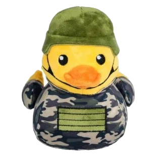 FuzzYard Commanduck Squeaky Plush Dog Toy