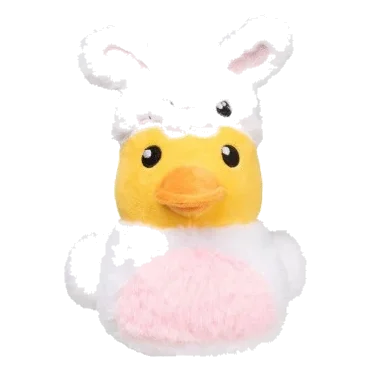 FuzzYard bunny duck plush dog toy with squeaker