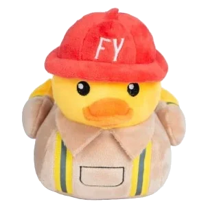 FuzzYard Firequacker duck plush dog toy with squeaker
