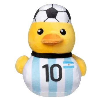 Squeaky plush dog toy FuzzYard Football Duck Argentina No. 10